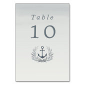 Numéro De Table Ancrage maritime avec mariage héraut (Dos)