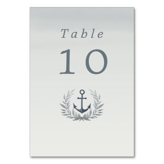 Numéro De Table Ancrage maritime avec mariage héraut (Dos)