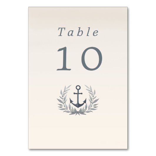 Numéro De Table Ancrage maritime avec mariage héraut (Par défaut)