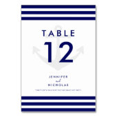Numéro De Table Ancre nautique moderne Bleu Mariage (Par défaut)