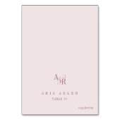 Numéro De Table ANDREA Burgundy Blush Minimal Wedding Place Cards (Par défaut)
