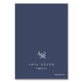 Numéro De Table ANDREA Navy Blue Minimal Wedding Place Cards (Par défaut)