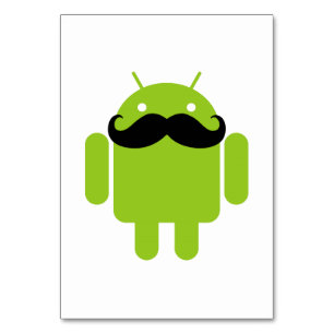 Numéro De Table Android Robot Moustache