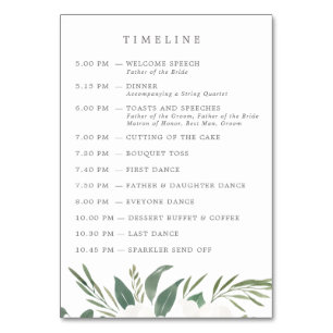 Numéro De Table Anémones & Eucalyptus Mariage Timeline &