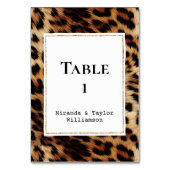 Numéro De Table Animal à motif léopard crème marron  (Par défaut)