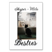 Numéro De Table Animaux de compagnie amis besties ajouter nom anim (Dos)