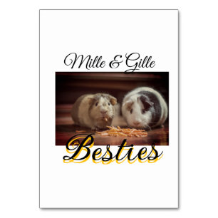 Numéro De Table Animaux de compagnie amis besties ajouter nom anim