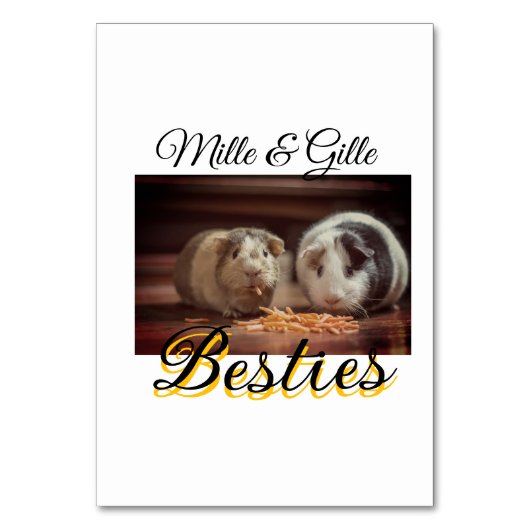 Numéro De Table Animaux de compagnie amis besties ajouter nom anim (Par défaut)
