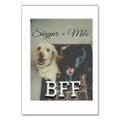 Numéro De Table Animaux de compagnie amis besties ajouter nom anim (Dos)