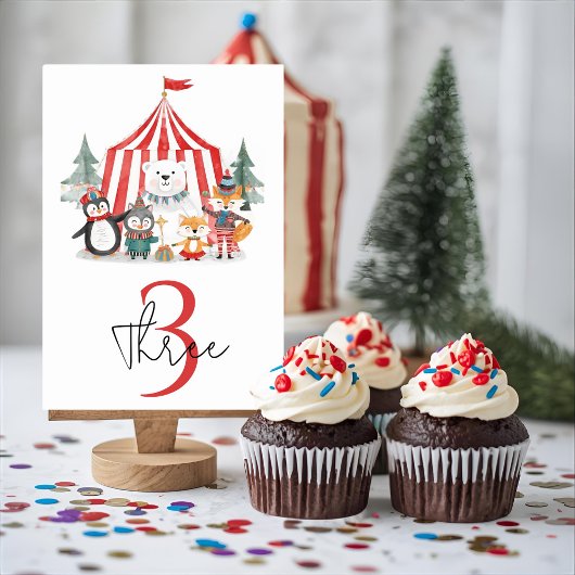 Numéro De Table Anniversaire Cirque d'Hiver 