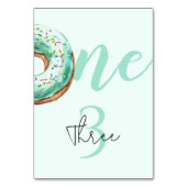 Numéro De Table Anniversaire de la Donut verte (Dos)