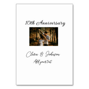 Numéro De Table Anniversaire de mariage ajouter nom année image te