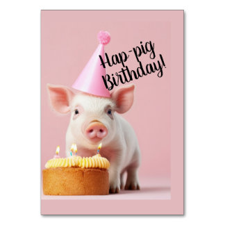 Numéro De Table Anniversaire du cochon de lait !