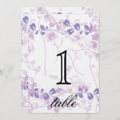 Numéro de table anniversaire lilas Butterfly Visio (Devant / Derrière)