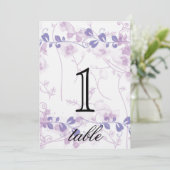 Numéro de table anniversaire lilas Visions Papillo (Debout devant)