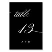 Numéro De Table Appel calligraphique romantique Mariage Numéro 13, (Par défaut)