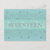 Numéro de table Aqua Lace (Devant)