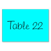 Numéro De Table Aqua numéroté (Devant)