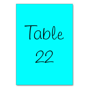 Numéro De Table Aqua numéroté