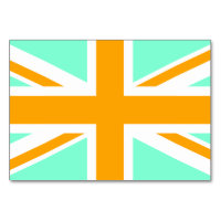 Aquamarine et Orange Union Jack