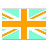 Numéro De Table Aquamarine et Orange Union Jack (Dos)