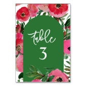 Numéro De Table Aquarelle Anéone Green Arch Mariage (Par défaut)