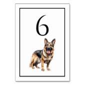 Numéro de table aquarelle Berger Allemand (Dos)