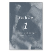 Numéro De Table Aquarelle bleu Boho (Par défaut)