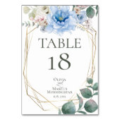 Numéro de table | Aquarelle bleu clair Fleurs de p (Par défaut)