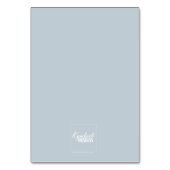 Numéro De Table Aquarelle bleu doux floral esquissé (Dos)