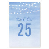 Numéro De Table Aquarelle bleu glauque (Dos)