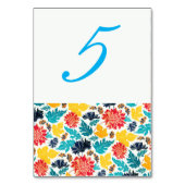 Numéro De Table Aquarelle bleu naturel Jaune Mariage de tournesols (Dos)