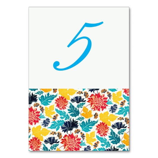 Numéro De Table Aquarelle bleu naturel Jaune Mariage de tournesols (Par défaut)