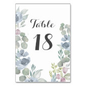 Numéro De Table Aquarelle bleu rouille Mariage floral (Par défaut)