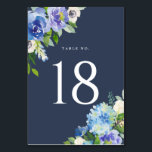 Numéro De Table Aquarelle Blue Hydrangeas Floral Tableau Numéros I<br><div class="desc">Carte Whimsical et élégante de numéros de table avec hydrangée aquarelle,  pivoines,  anémones et feuillage. Cette carte de numéro de table fleurie conviendra parfaitement aux mariages,  aux douches nuptiales,  aux baby showers et autres événements similaires. Customisez chaque numéro.</div>