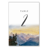Numéro De Table Aquarelle Blue Mountains Pine Mariage (Par défaut)