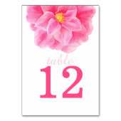 Numéro De Table Aquarelle camellia rose mariage chiffres (Dos)