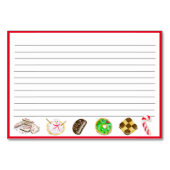 Numéro De Table Aquarelle Christmas Cake Baking (Dos)