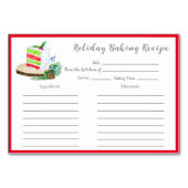 Numéro De Table Aquarelle Christmas Cake Baking (Devant)