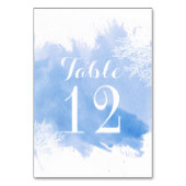 Numéro De Table Aquarelle corail récif bleu mariage numéro de tabl (Dos)