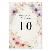 Numéro De Table Aquarelle cosmos fleurs mariage (Par défaut)