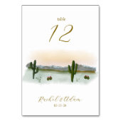 Numéro de table | Aquarelle Coucher de soleil du d (Dos)