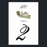 Numéro De Table Aquarelle Eglise traditionnelle Monogramme Mariage<br><div class="desc">Un design minimaliste mariage d'église aquarelle. Un design d'église traditionnelle qui utilise une élégante typographie et calligraphie classique. Un charmant monogramme d'église chrétienne avec une typographie moderne et classe. Une élégante décoration de table mariage à thème d'église traditionnelle avec des éléments modernes. Des invitations de mariage et d'autres articles de...</div>