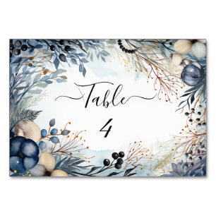 Numéro De Table Aquarelle Ethérée Delicate Foliage Serène