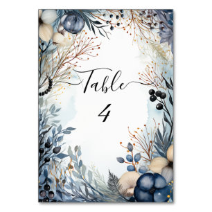 Numéro De Table Aquarelle Ethérée Delicate Foliage Serène