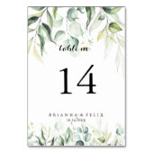 Numéro De Table Aquarelle Eucalyptus Mariage de verdure (Par défaut)