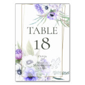 NUMÉRO DE TABLE | Aquarelle Fleur d'anémone violet (Par défaut)