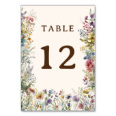 Numéro De Table Aquarelle fleurie Fleur sauvage couleur budget (Par défaut)