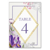 Numéro De Table Aquarelle Fleurie Iris de Printemps (Par défaut)