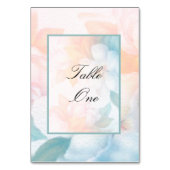 Numéro De Table Aquarelle Fleurs Pastel (Par défaut)